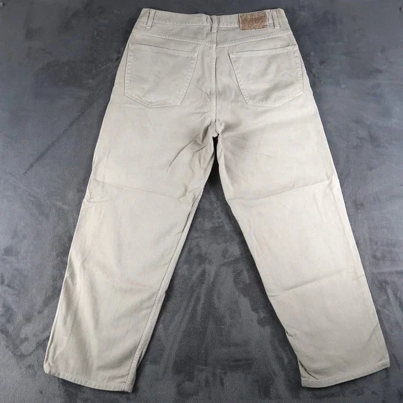 Vintage 90s Anchor Blue Mens Size 38x30 Baggy Jeans Denim Beige Skate Grunge - Picture 2 of 16